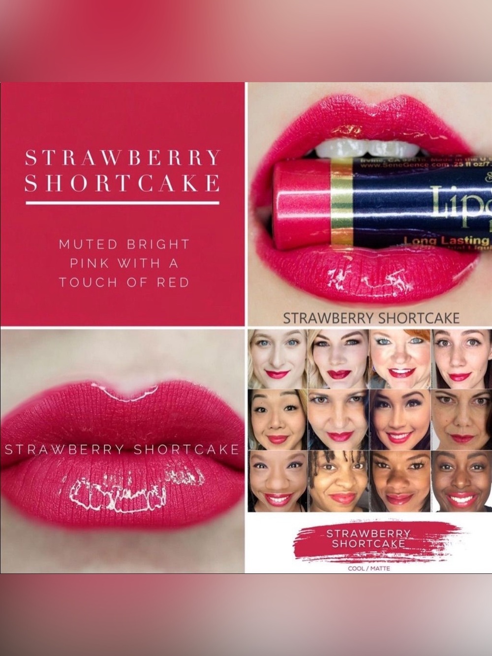 Strawberry Shortcake Matte Lipstick - Muted Bright Pink